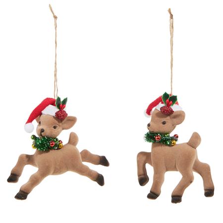Deer Santa Ornaments