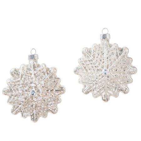 Glass Snowflake Ornaments