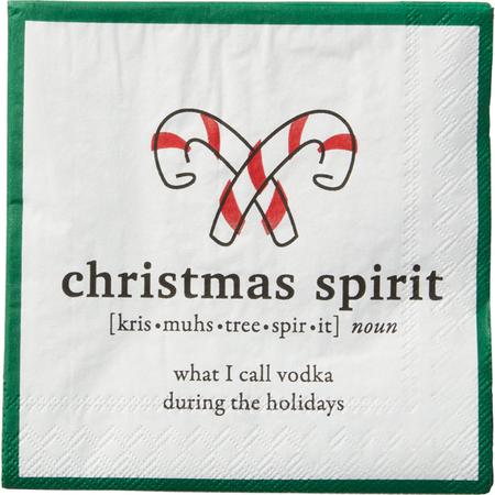 Paper Beverage Napkins Christmas Spirits