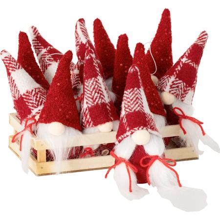 Plush Gnome Ornament Red Hat