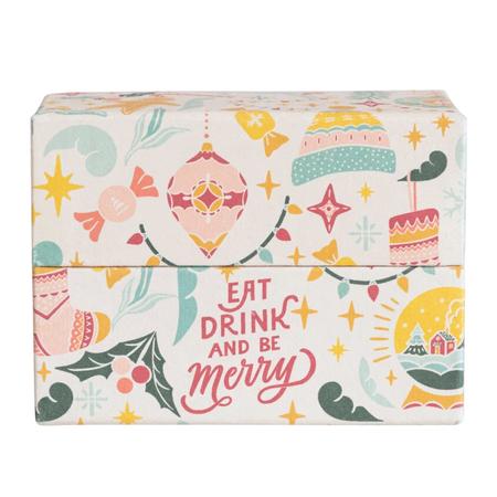 Eat, Drink And Be Merry Recipe Box w/Cards
