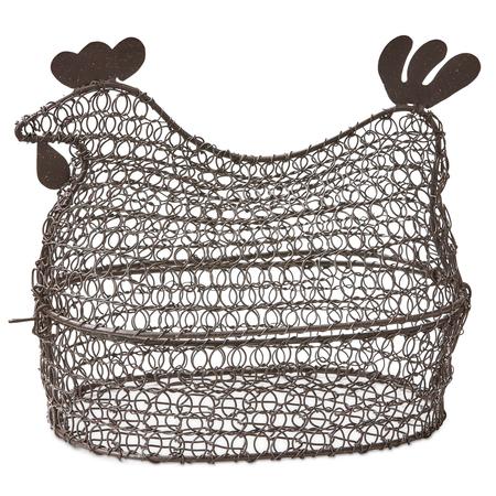Wire Chicken Lidded Basket