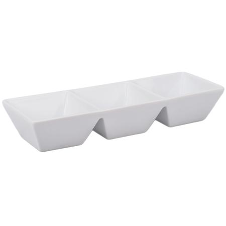 Porcelain 3-Compartment Serving Dish