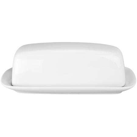 White Porcelain Covered Butter Dish