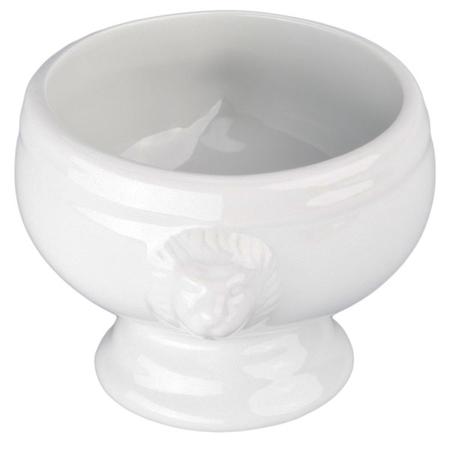 White Porcelain Lion's Head Soup Bowl
