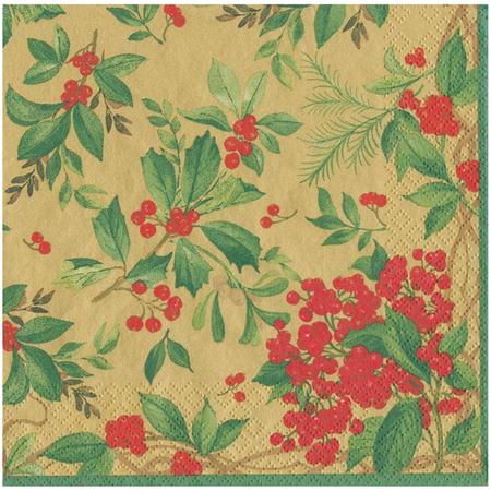 Paper Lunch Napkins Holly Chintz
