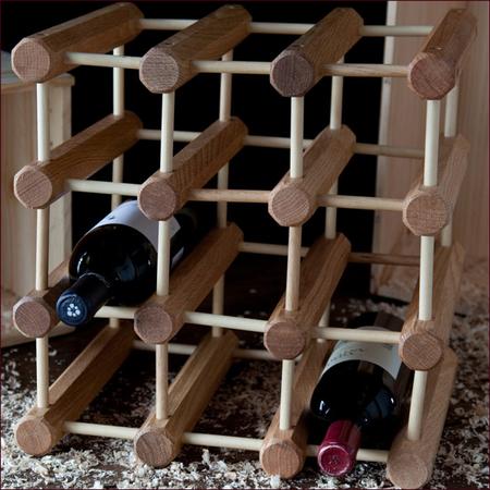 Modular Wine Rack 12 Bottle Kit Natural