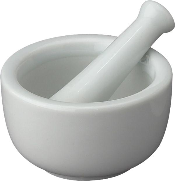  White Porcelain Mortar & Pestle 2.5 